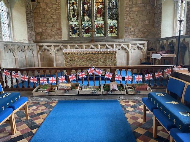Some of our work on display in Church
